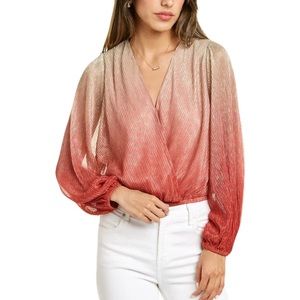 Astr Red Ombre Blouse